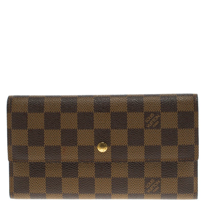 Louis Vuitton Damier Ebene Canvas Sarah Wallet
