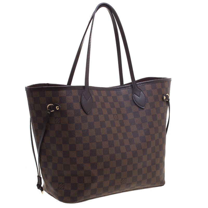 Louis Vuitton, Bags, New Nwt Louis Vuitton Neverfull Mm Damier Ebene  Cherry