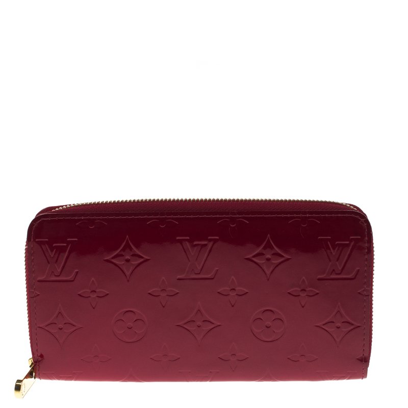 Louis Vuitton Red Monogram Vernis Zippy Wallet