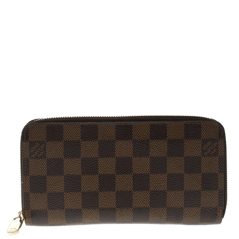 Louis Vuitton Damier Ebene Canvas Zippy Wallet