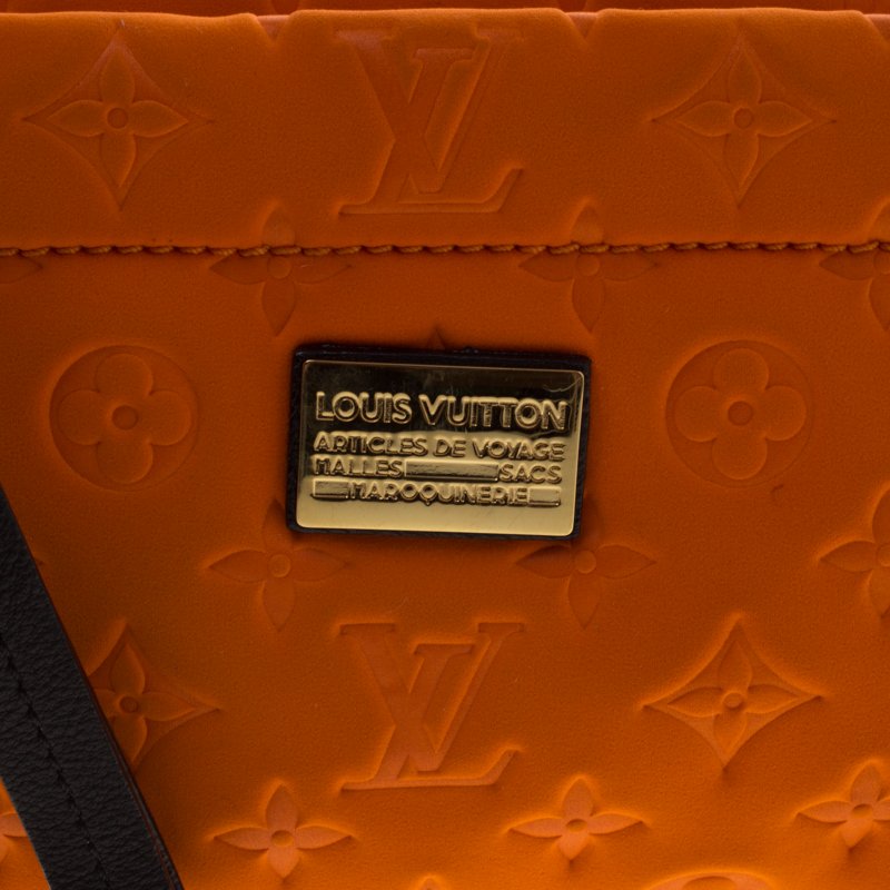 Louis Vuitton Scuba Clutch Monogram Embossed Neoprene Orange 23047472