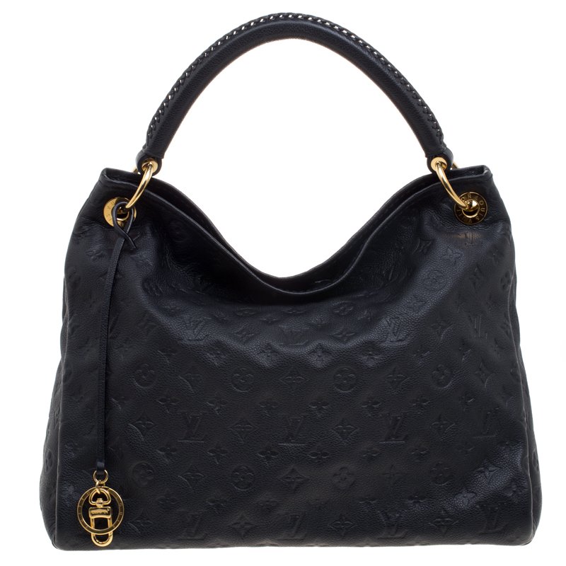 Louis Vuitton Black Monogram Empreinte Leather Artsy MM Bag Louis ...