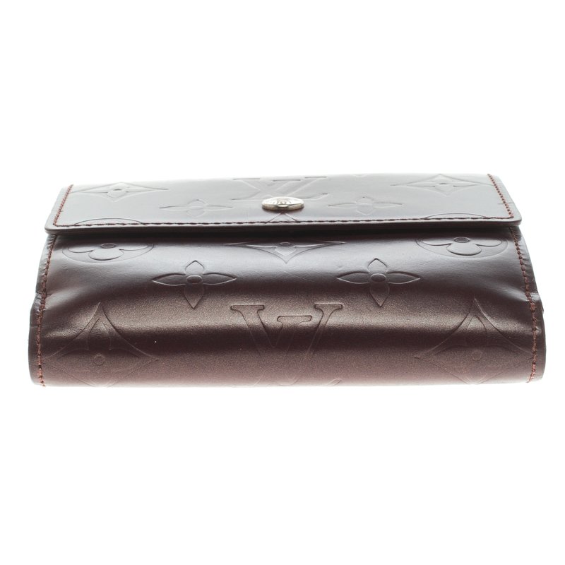 Louis Vuitton Vernis Elise Carte de Viste Burgundy Bi-Fold Wallet LHLRXDE 144020007255