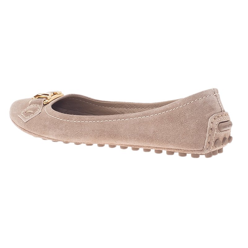 Flats Louis Vuitton Brown size 9 US in Suede - 27476598