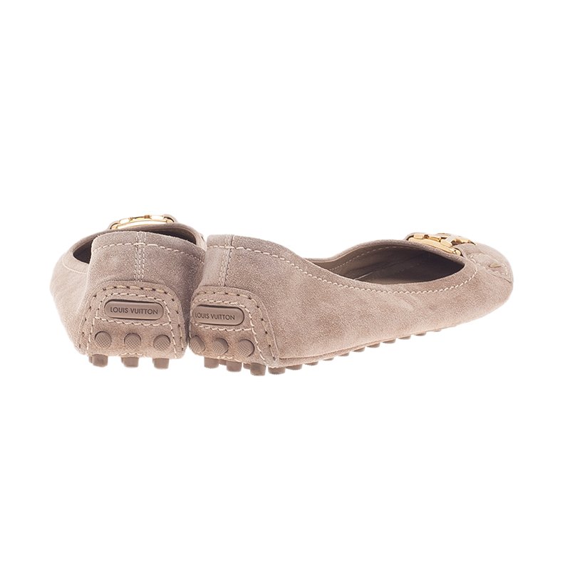 Flats Louis Vuitton Brown size 9 US in Suede - 27475913