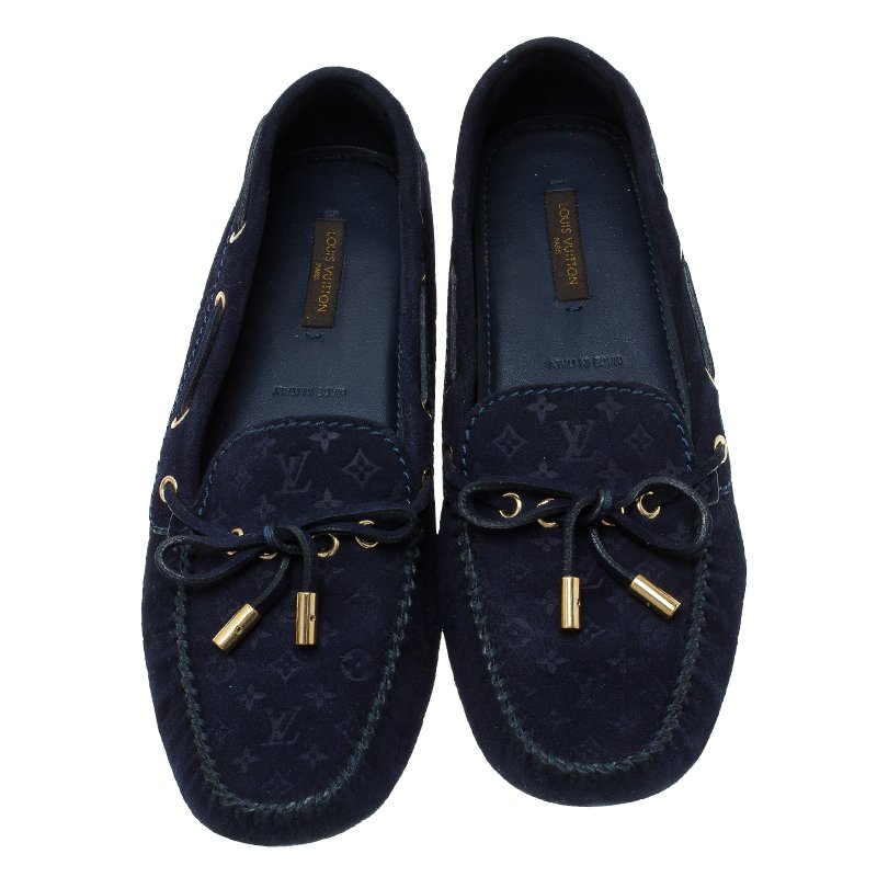 Navy Blue Louis Vuitton Loafers Iucn Water