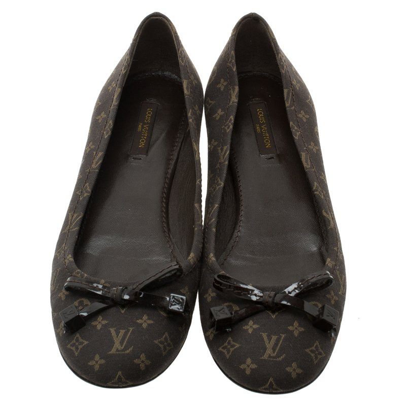 Leather ballet flats Louis Vuitton Brown size 36.5 EU in Leather - 36444139