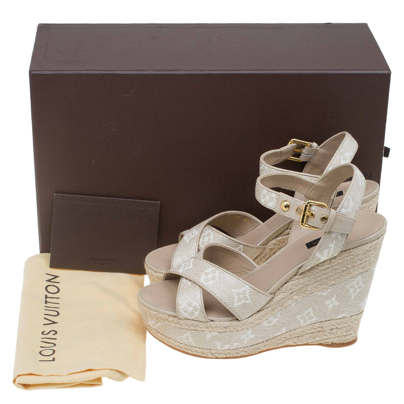 Louis Vuitton Womens Sandals 2023-24FW, Beige, Inventory Confirmation Required 42