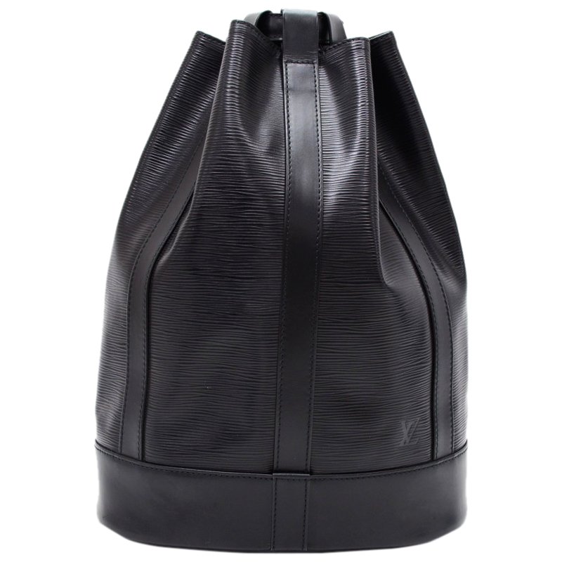 Pre Owned حقيبة ظهر لوي فيتون راندوني جلد إيبي أسود نوار