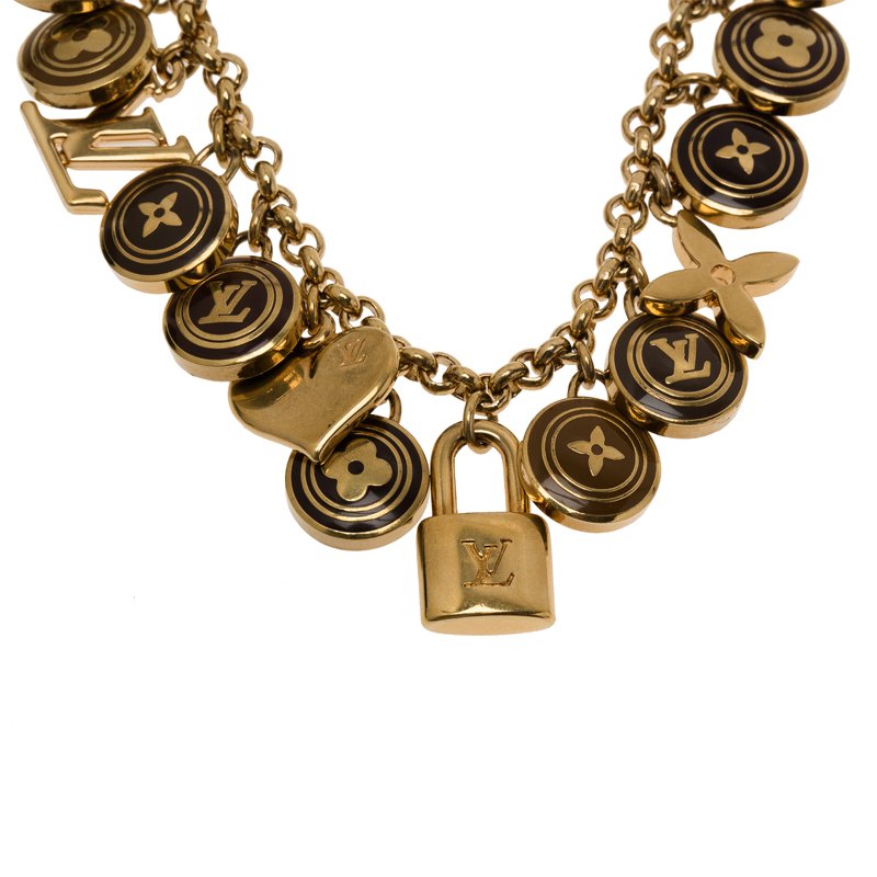 Louise bag charm Louis Vuitton Gold in Metal - 17207339