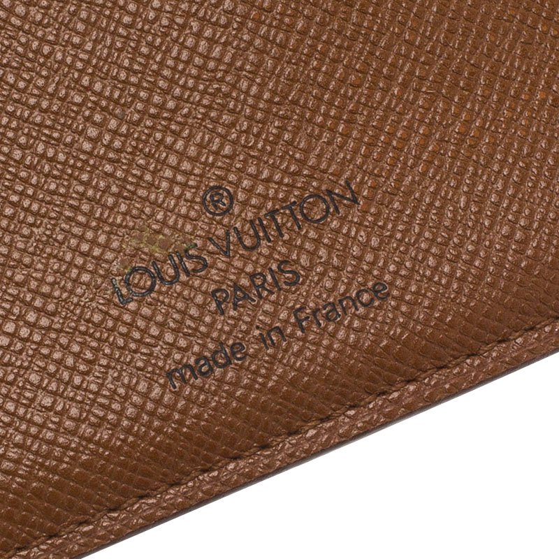 Louis Vuitton Ring Agenda Cover Monogram Canvas Large Brown 499021