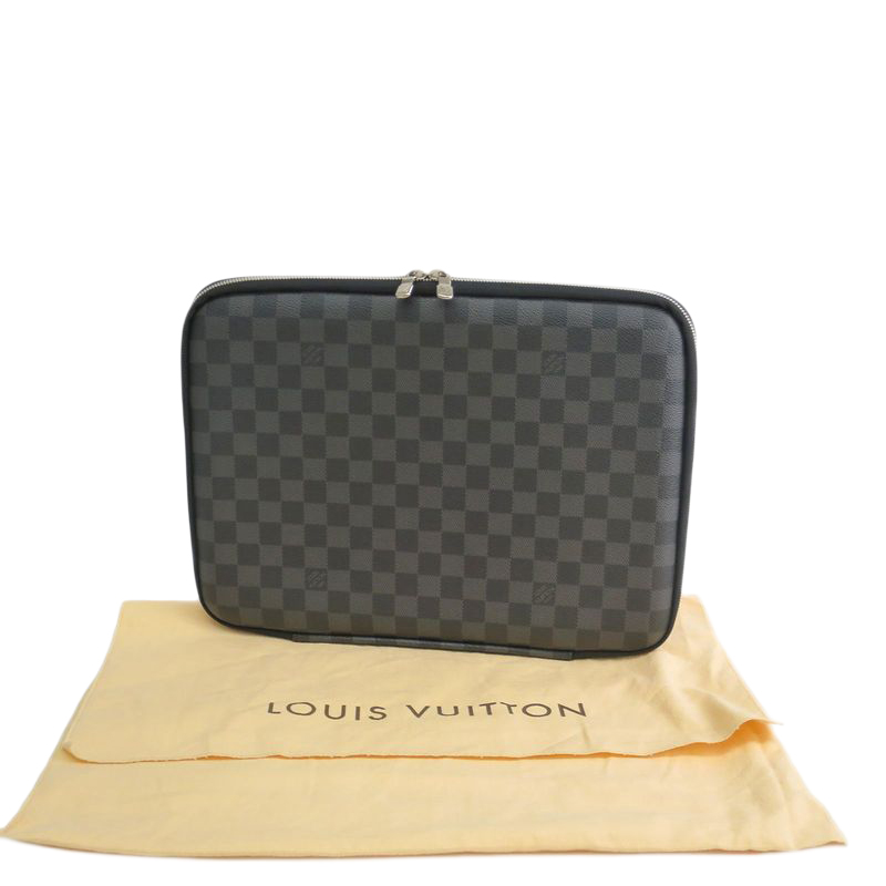 LOUIS VUITTON TRAVEL BRIEFCASE BAG PM DAMIER GRAPHITE CANVAS BAG Dark grey  Cloth ref.870482 - Joli Closet