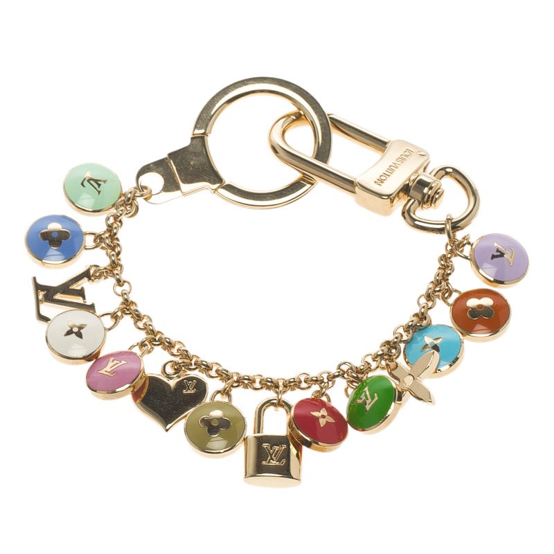 Louis Vuitton LV Multicolor Enamel Logo Pastilles Bag Charm