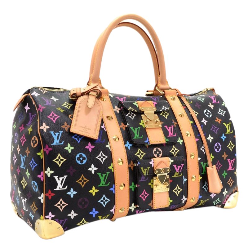 Louis Vuitton Louis Vuitton Keepall 45 Black Multicolor Monogram