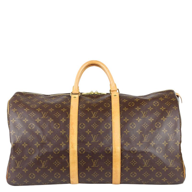 Travel bag Louis Vuitton Keepall 55 customized Be or not to be  by PatBo!  For Sale at 1stDibs