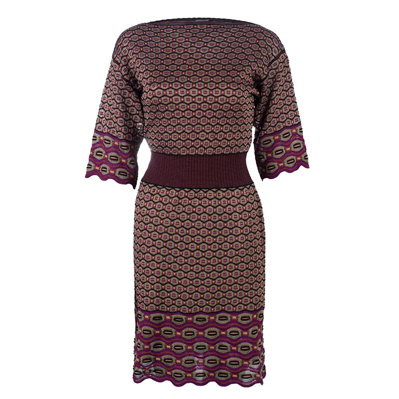 Pre Owned M Missoni Multicolor Flare Dress S