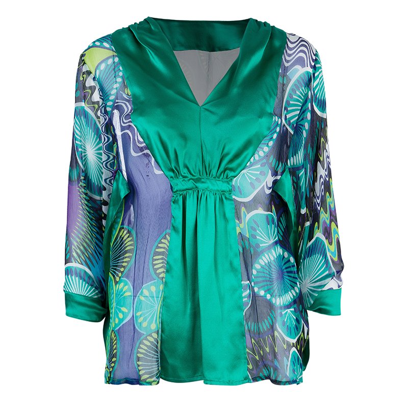 مملوكة مسبقًا بلوزة أم ميزوني متعددة الألوان M