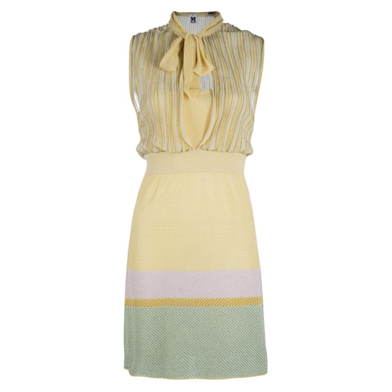 مملوكة مسبقًا فستان أم ميزوني تريكو ألوان فاتحة بدون أكمام S