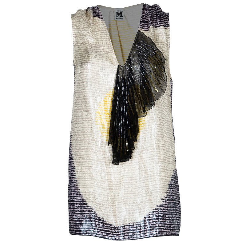 Pre Owned M Missoni Multicolor Mix Fabric Top S