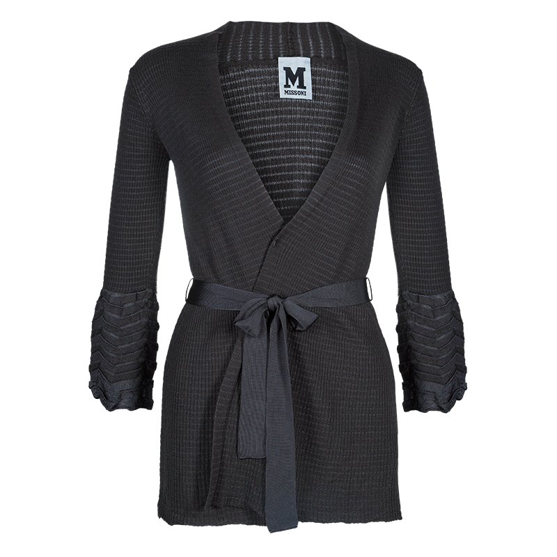 Pre Owned M Missoni Grey Cardigan M