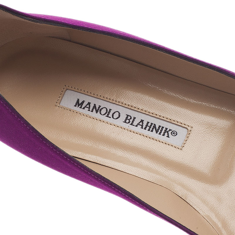 manolo blahnik satin flats