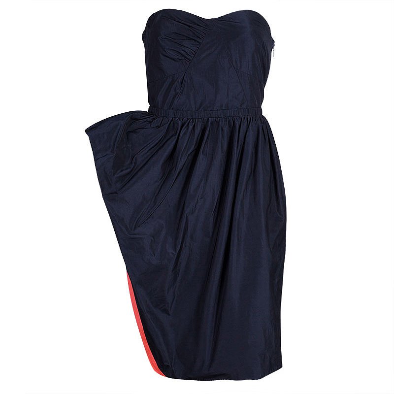 Pre Owned Marc by Marc Jacobs Black and Orange Sleeveless Dress M