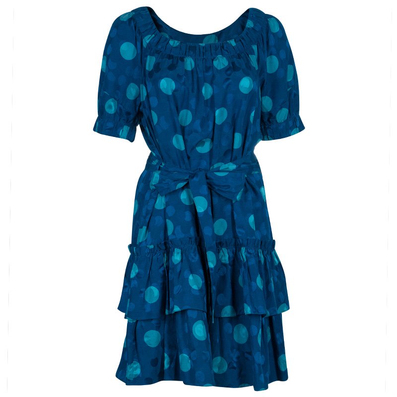 فستان مارك باي مارك جاكوبس أزرق منقط M