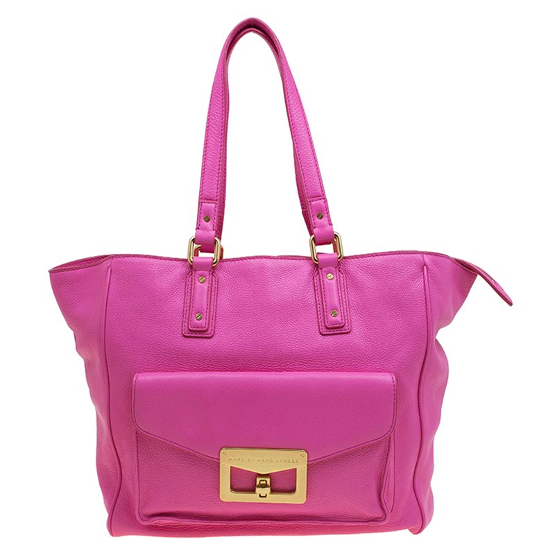 Pre Owned Marc by Marc Jacobs Pink Leather Bianca Hayley Tote