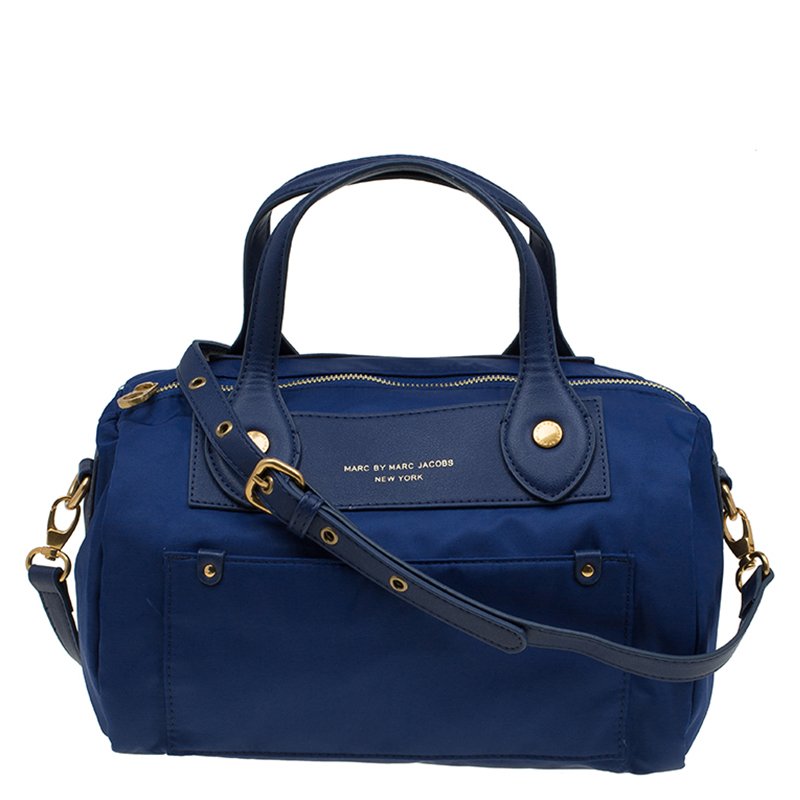 Pre Owned حقيبة مارك باي مارك جاكوبس بريبي نايلون زرقاء داكنة