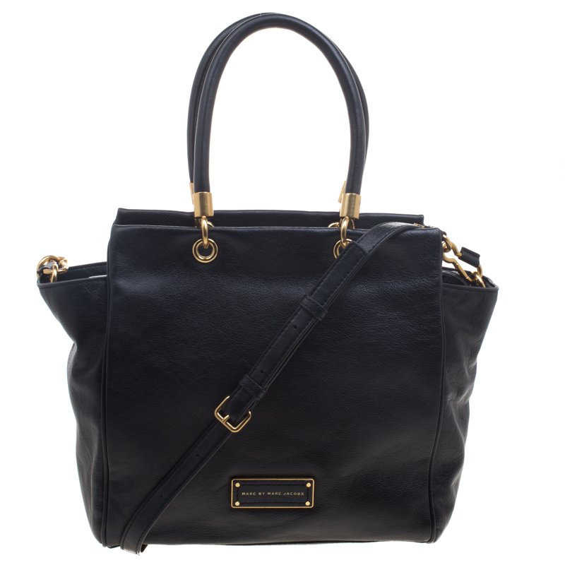 Pre Owned Marc By Marc Jacobs Black Leather Bentley Tote