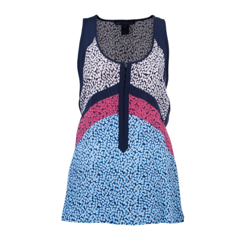 Pre Owned Marc by Marc Jacobs Bianca Floral Crepe De Chine Top L
