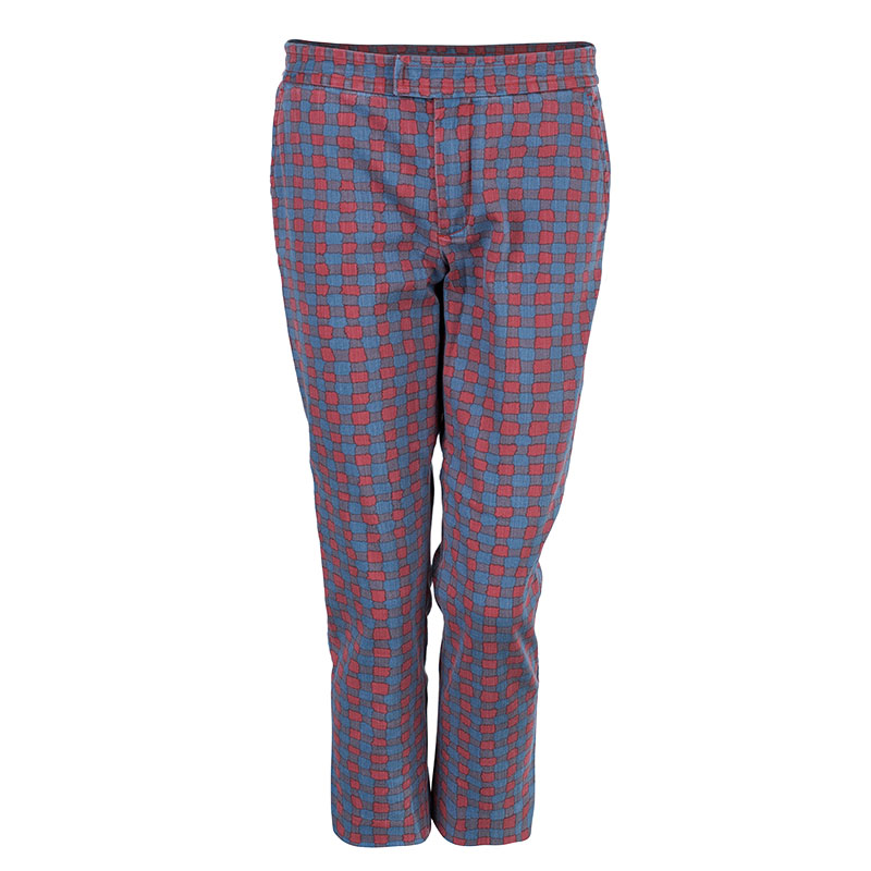 Pre Owned Marc by Marc Jacobs Geometric Printed Pants M