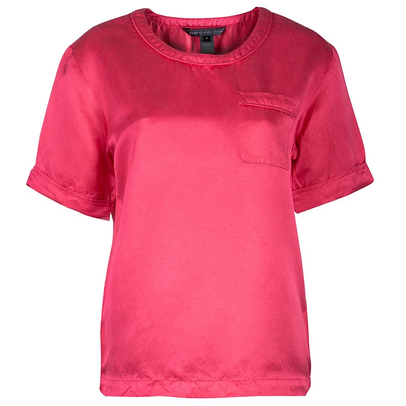 Marc by Marc Jacobs Fuschia Silk Blend Top S