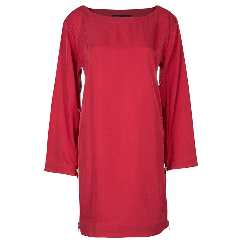 Pre Owned فستان مارك باي مارك جاكوبس وردي بسحاب مزين واسع L