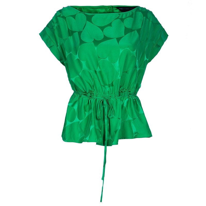 Pre Owned Marc by Marc Jacobs Green Short Sleeve Top S