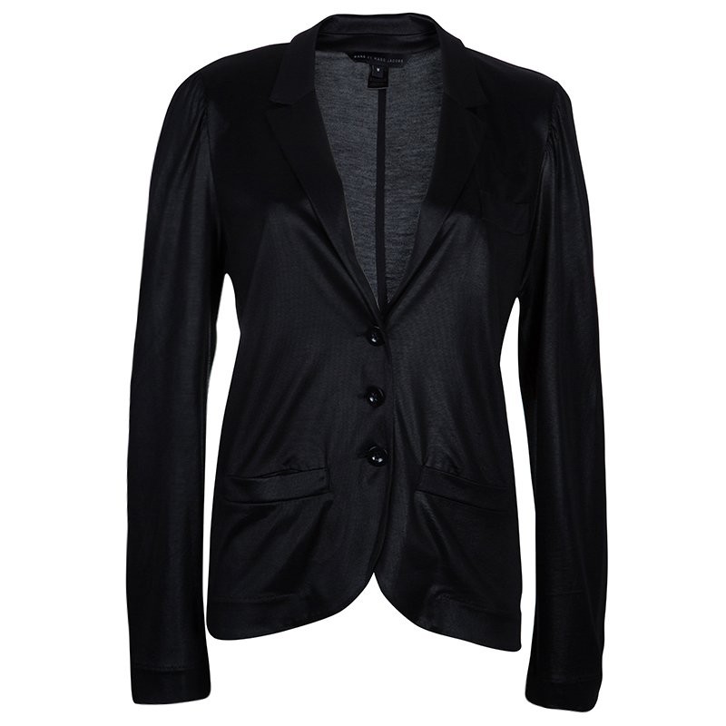 Pre Owned Marc by Marc Jacobs Black Acetate Blazer M