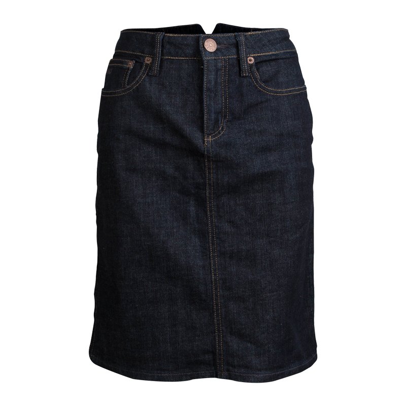 مملوكة مسبقًا تنورة جينز مارك با ي مارك جاكوبس تأثير مغسول أزرق داكن S