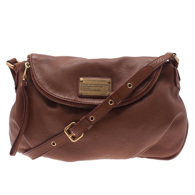 Pre Owned حقيبة كروس مارك باي مارك جاكوبس كلاسيك كيو ناتاشا جلد بني