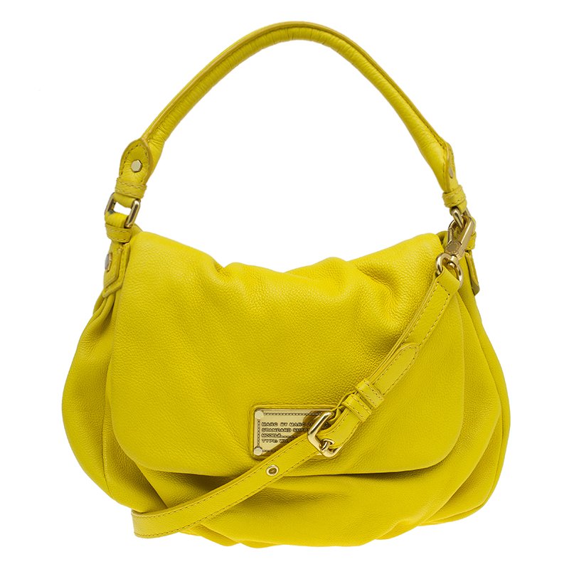 Pre Owned حقيبة مارك باي مارك جاكوبس كلاسيك كيو ليل يوكيتا جلد أصفر