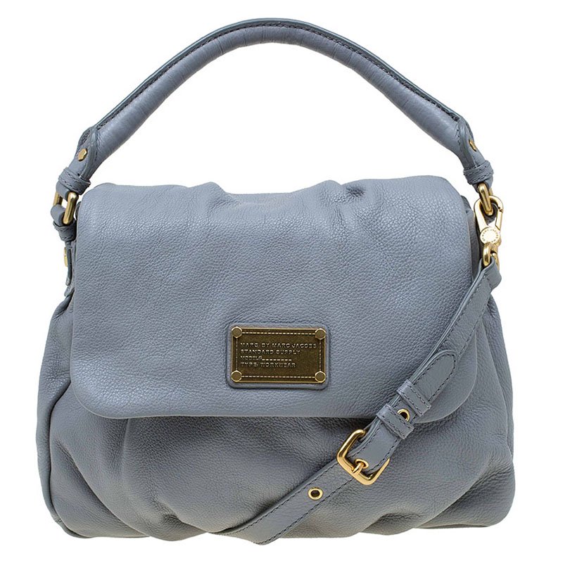 Pre Owned Marc by Marc Jacobs Grey Leather Classic Q Lil Ukita Satchel