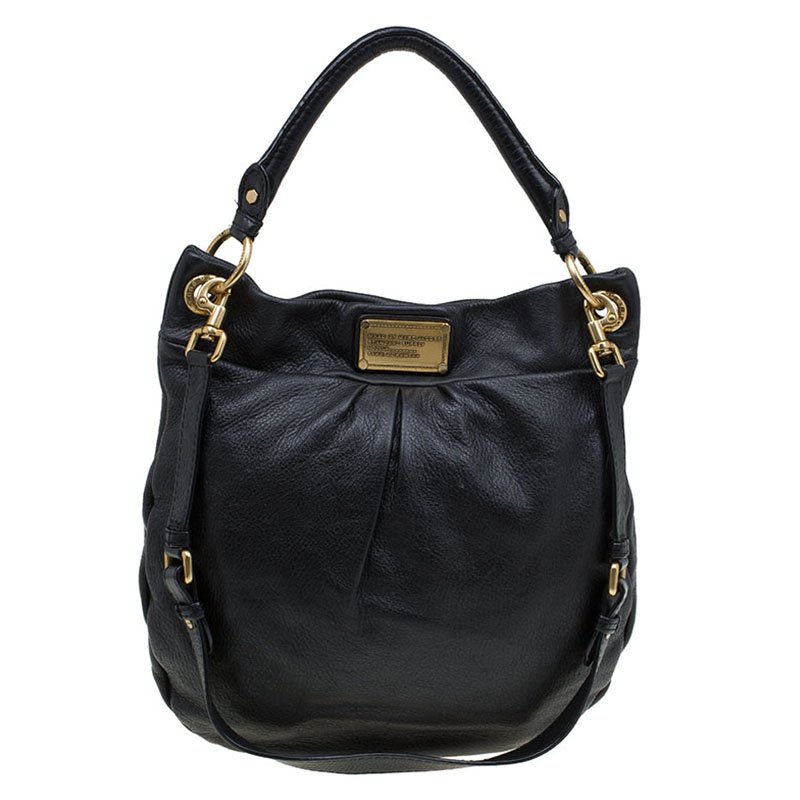 Pre Owned Marc by Marc Jacobs Black Leather Marchive Hilli Hobo