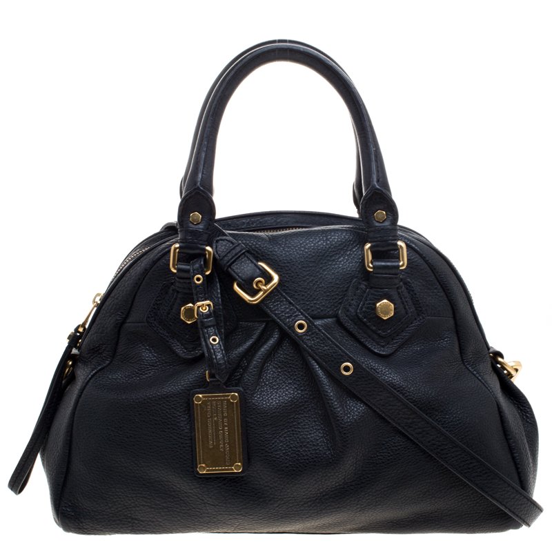 Marc by Marc Jacobs Black Leather Classic Q Baby Groovee Satchel Marc ...