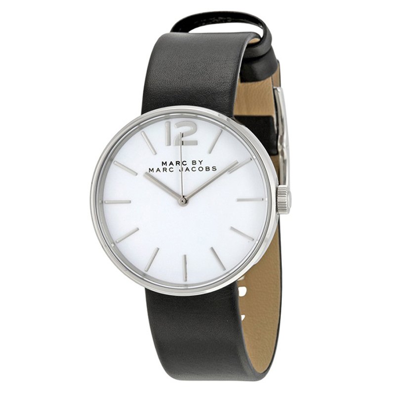 Pre Owned Marc by Marc Jacobs White Stainless Steel MBM1365 Women's Wristwatch 36MM