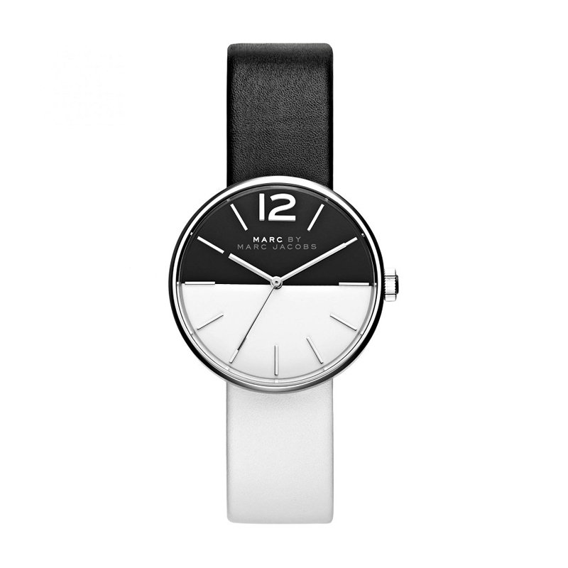مملوكة مسبقًا Marc by Marc Jacobs Black and White Stainless Steel MBM1366-2 Women's Wristwatch 36MM 