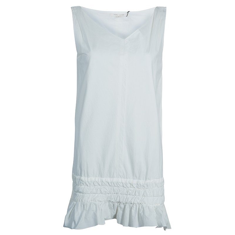 Marc Jacobs White Smocked Top S