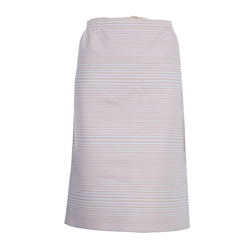 Pre Owned Marc Jacobs Peach Striped Skirt L