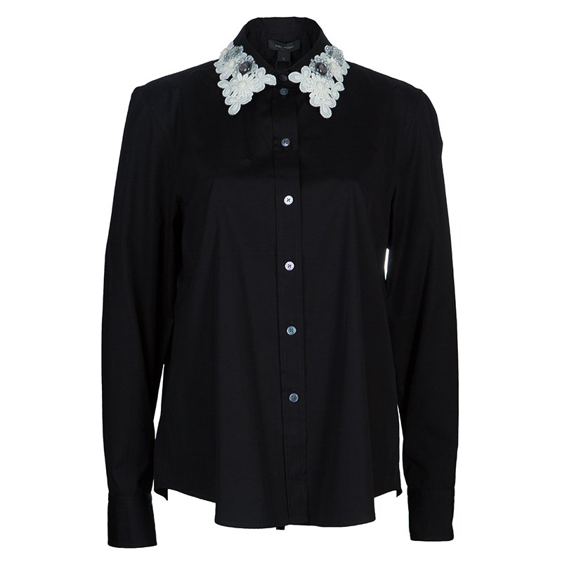Pre Owned Marc Jacobs Embellished Collar Shirt L