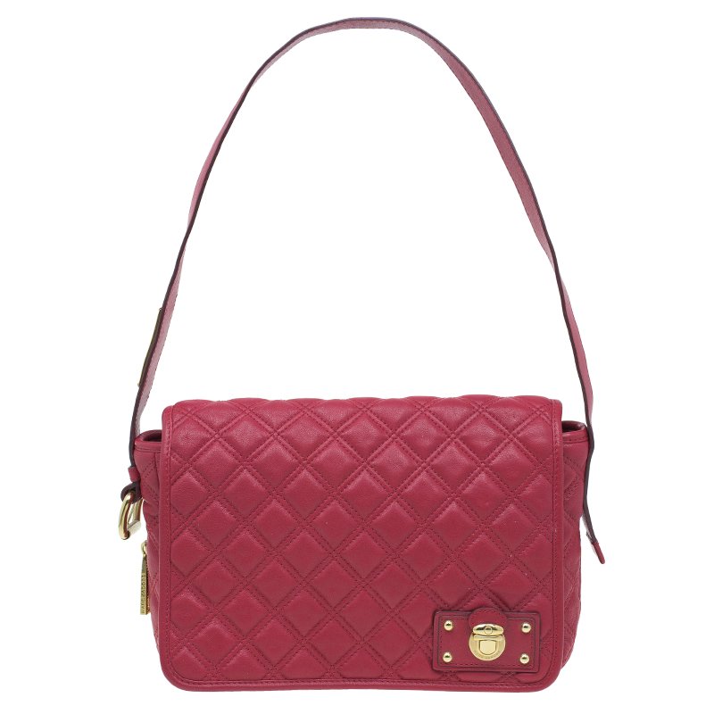 Pre Owned Marc Jacobs Red Quilted Leather Shoulder Bag