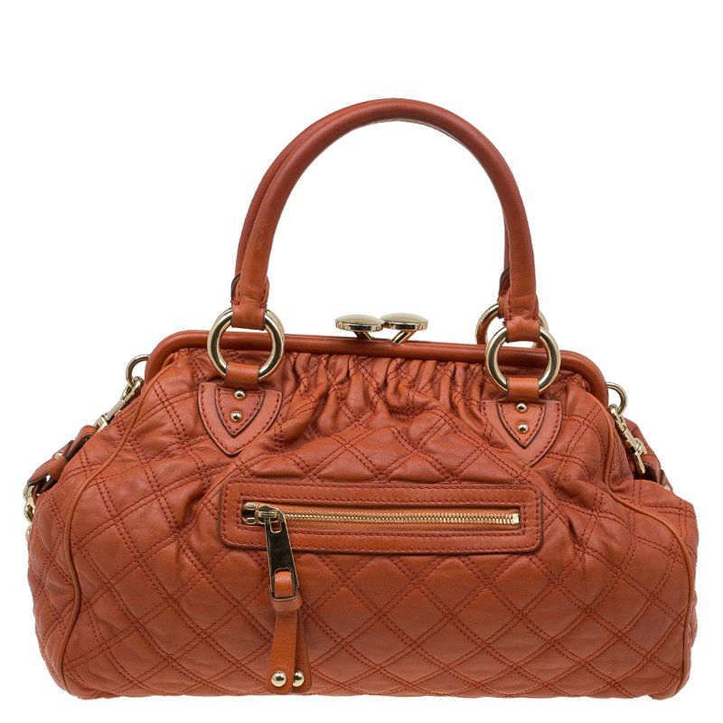 Marc Jacobs Orange Quilted Leather Stam Shoulder Bag Marc Jacobs | TLC