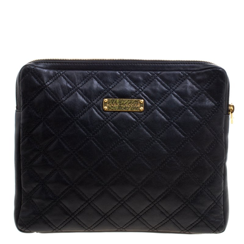 Marc Jacobs Black Quilted Leather Clutch